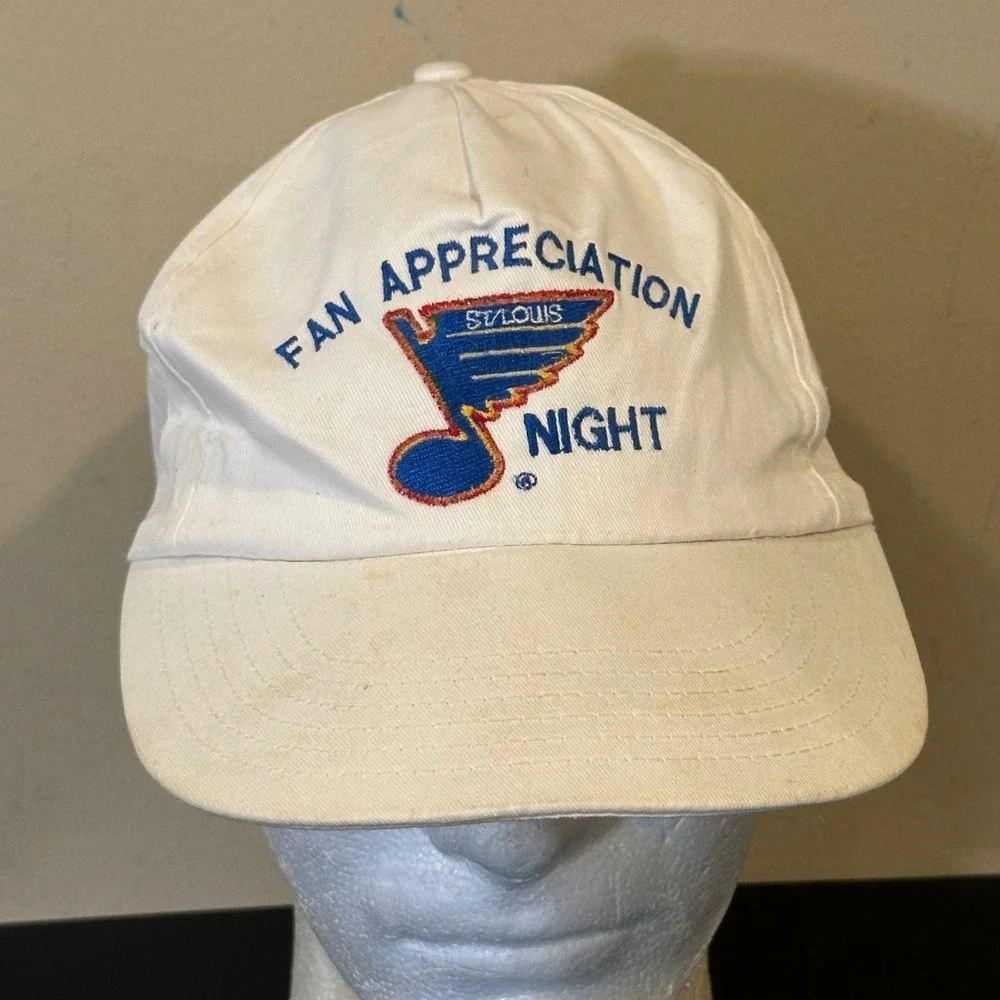 Vintage St Louis Blues Hat Fan Appreciation Night Snapback White NHL Universal